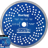 BlueSpot Turbo Tile Diamond Cutting Disc Angle Grinder Blade Stone 9" 230mm